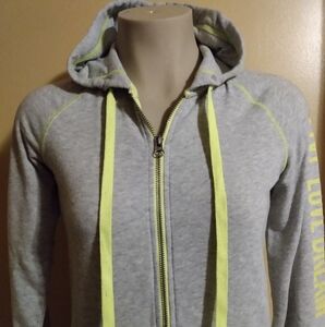 Aeropostale live, love, dream grey zip up lightweight jacket size medium